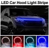 Led Car Hood Flexible Daytime Running Light Strip Universal Decor Lamp Start-Scan Led Decoration Lights Jennyshome