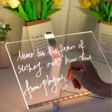 FF UK  Message Board Note Board Clear Desktop Whiteboard Frameless Mini Easel Home Christmas Decoration Jennyshome