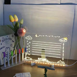 FF UK  Message Board Note Board Clear Desktop Whiteboard Frameless Mini Easel Home Christmas Decoration Jennyshome