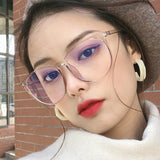 Blue Light Blocking Glasses 2020 Women Oversized Eyeglasses Anti Blue Light Computer Glasses Men Safety Eyewear Spectacle Jennynail