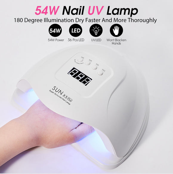 SUN 5X Plus UV LED Lamp For Nails Dryer 54W/48W/36W Ice Lamp  Manicure Gel Nail Lamp Drying Lamp For Gel Varnish