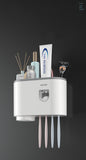 Toothbrush Holder Automatic Toothpaste Dispenser Wall Mount-Jennyhome