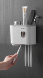 Toothbrush Holder Automatic Toothpaste Dispenser Wall Mount-Jennyhome