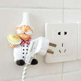 Cute Chef Wall-mounted Wire Plug Holder - Jennyhome Jennyhome