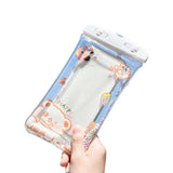 Transparent Removal Lanyard Mobile Phone Pouch Air Cushion Edge Cute Cartoon Print Mobile Phone Water Proof Bag for Swimming Jennynailart