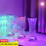 Slim Tower Crystal Projector Desk Atmosphere Night Light Table Lamp USB Rechargeable RGB light Jennyshome