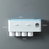 Wall-mounted Toothbrush Holder Storage Rack - Jennyhome Jennyhome