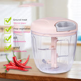 500/900ml Manual Mini Food Chopper - Jennyhome Jennyhome