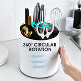 Large Capacity 3-In-1 Kitchen Rotating Utensil Holder - Jennyhome Jennyhome