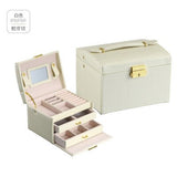 Jewelry Box Large Capacity Leather Storage Jewelry Case-Jennyhome