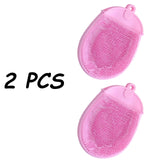 2Pcs Silicone Massage Bath Brush with Hook Soft Exfoliating Gloves-Jennyhome