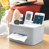 Tissue Storage Box Napkin Holder Multifunctional Sundries Storage Ontainer Living Room Stationery Organizer Box for Home Office Jennynail