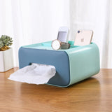 Tissue Storage Box Napkin Holder Multifunctional Sundries Storage Ontainer Living Room Stationery Organizer Box for Home Office Jennynail