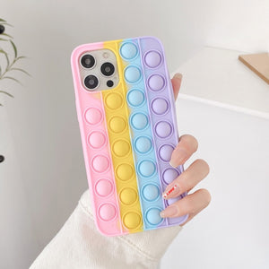 Relive Stress Phone Case For Iphone Pop Fidget Toys Bubble Soft Silicone Phone Case-Jennyhome Jennynail