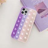 Relive Stress Phone Case For Iphone Pop Fidget Toys Bubble Soft Silicone Phone Case-Jennyhome Jennynail