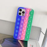 Relive Stress Phone Case For Iphone Pop Fidget Toys Bubble Soft Silicone Phone Case-Jennyhome Jennynail