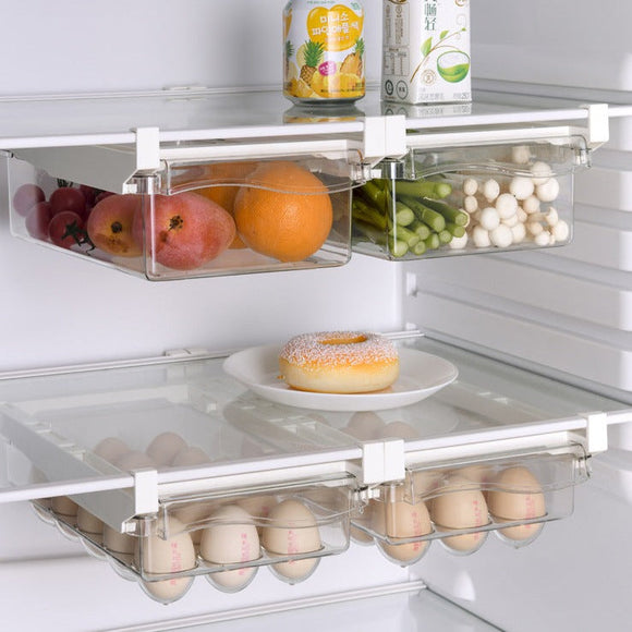 Fridge Organizer Slide Under Shelf Drawer - Jennyhome Jennyhome