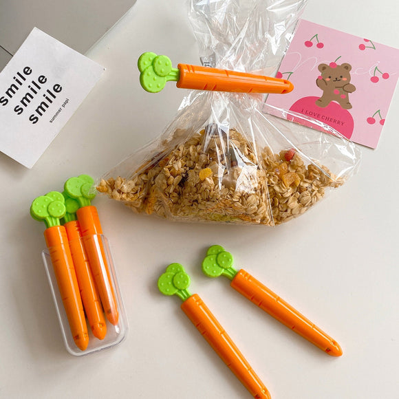 5PC Cartoon Carrot Food Bag Closure Clip - Jennyhome Jennyhome